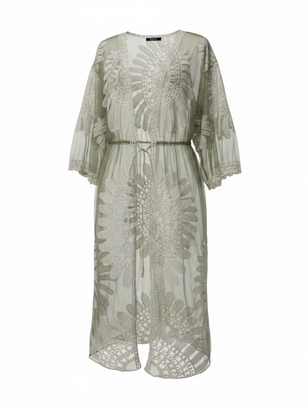 Unbranded Sage Green Embroidered Lace Cape